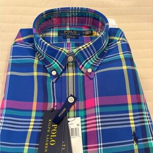 Polo long sleeve button down stretchy oxford fabric withCoolmax fibers